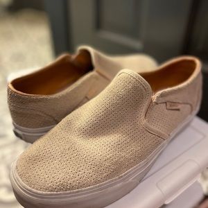 Vans Pink Mauve perforated Slip Ons